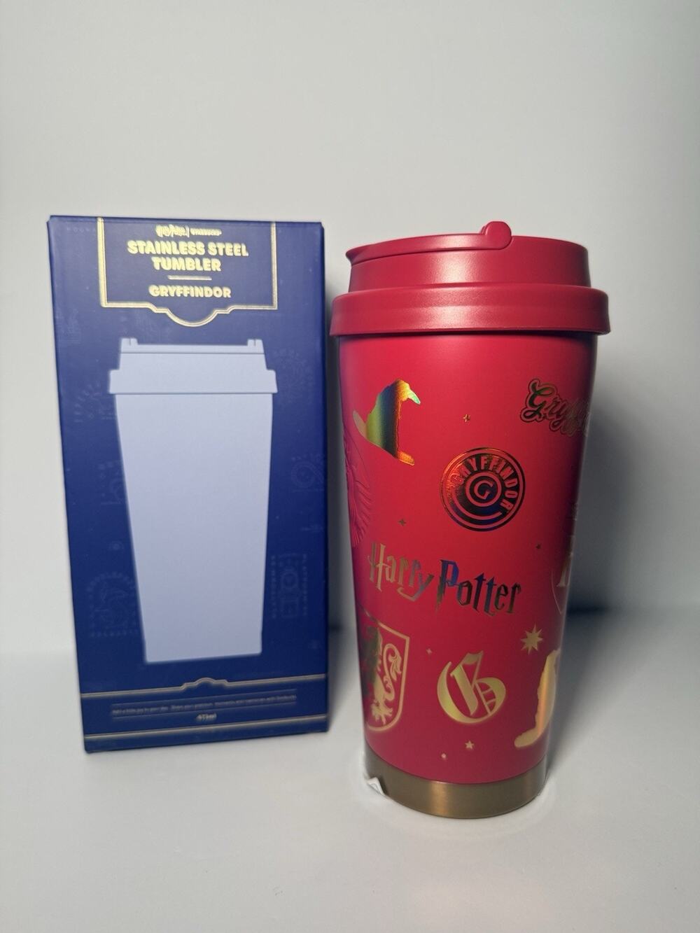 Starbucks Korea HARRY POTTER GRYFFINDOR Stainless Steel Elma Tumbler Mug NWT NIB